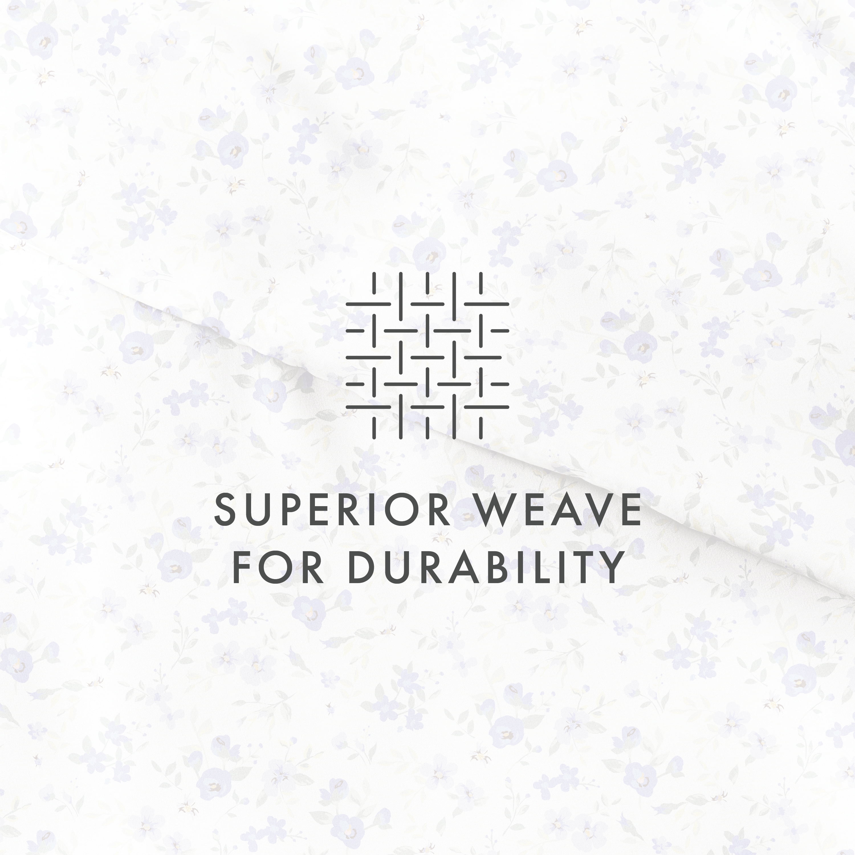 Noble Linens Light Blue Blossoms Print 2-Piece Duvet Cover Set, Twin/TwinXL
