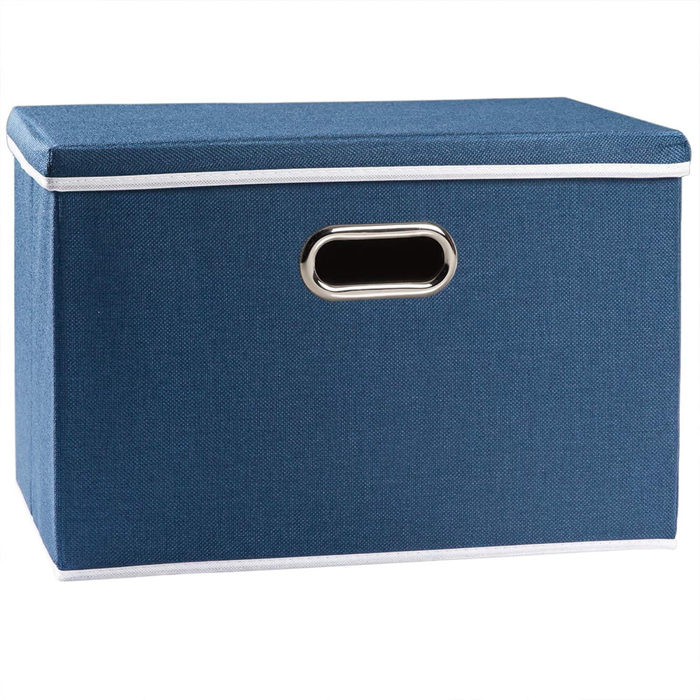 Foldable Linen Fabric Storage Bins Basket Box Cubes Organizer for Shelves Closet 