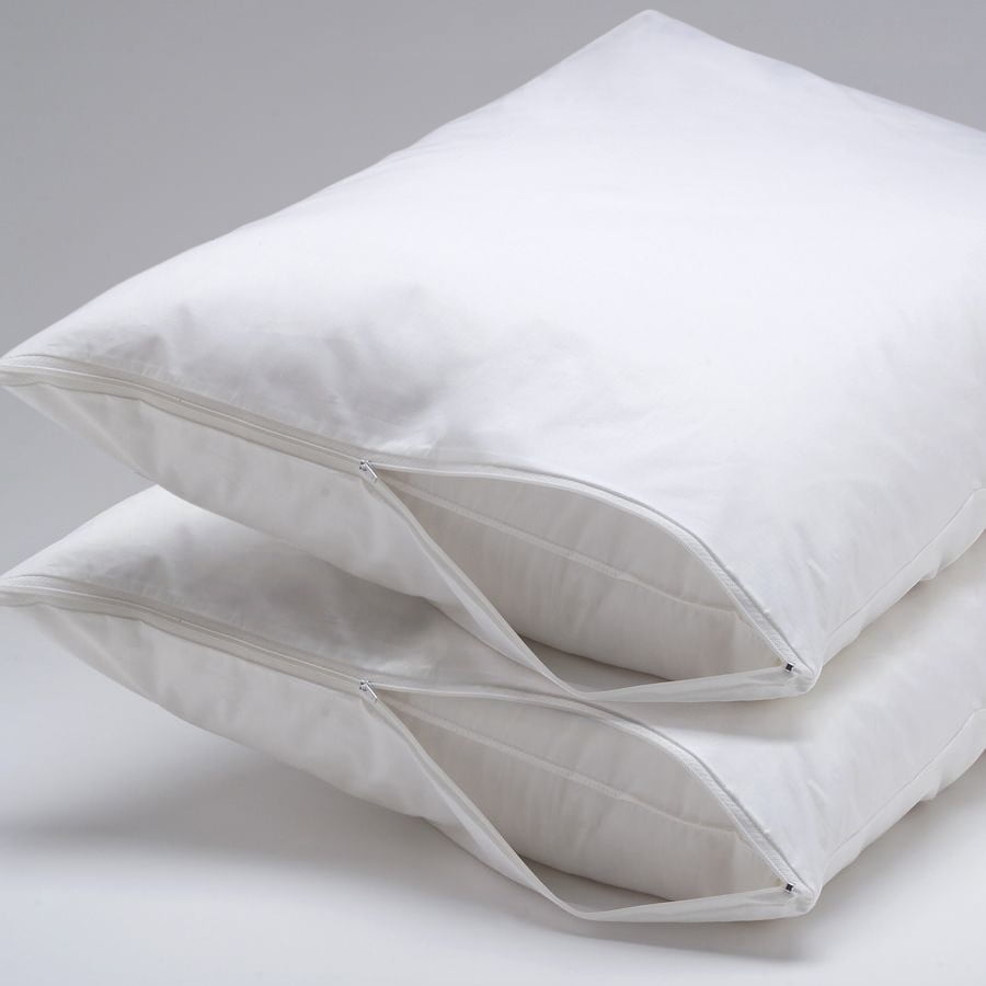 Package Of 2pc Standard Size Synthetic Waterproof Pillow Protectors 