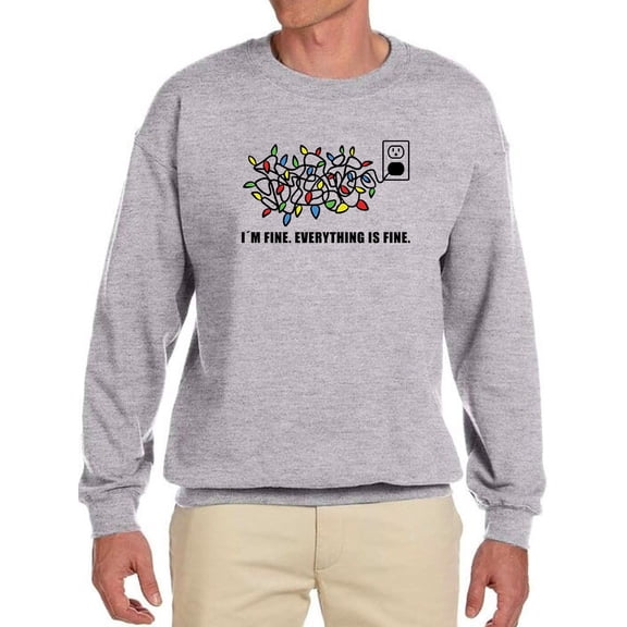 Tangled Lights, I'm Fine Sweatshirt Men -Smartprints Designs, Male 4X-Large