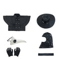 thumbnail image 4 of LEKWK Plague Doctor Costume Steampunk Medieval Robe,Beak Mask,Hood Hat,Gloves,Belt 6 In 1 Set Halloween Renaissance Cosplay Costume, 4 of 9