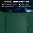 thumbnail image 4 of Accreate Welding Screen with Frame, 3-Panel Welding Curtain Screens, Flame-Resistant Transparent PVC Curtain, 12 Locking Swivel Wheels for Moveable Workshop Safety and Welding Protection, 4 of 7