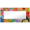 thumbnail image 2 of "Secret Garden Floral II" 72"x36" Rectangular Beveled Leaner Mirror on Free Floating Reverse Printed Tempered Art Glass, 2 of 12