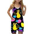 thumbnail image 2 of Girl's Summer Sleeveless Jumpsuit Fashionable Printed Thin Strap Overalls With Pockets Jumpsuit Shorts for Toddler Girl, 2 of 5