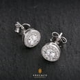 thumbnail image 6 of KRKC&CO Silver Earrings for Men, White Gold Stud Earrings, Iced Out Earrings, Silver Sterling, Hypoallergenic, 5A CZ Stones Mens Earrings, 6 of 8