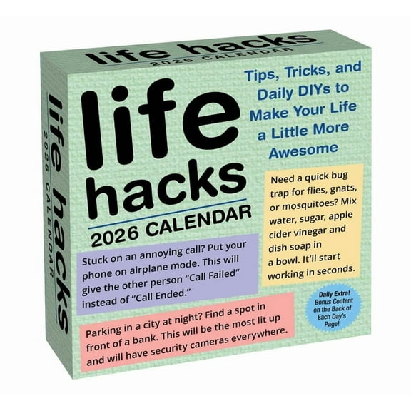 Life Hacks 2026 Day-To-Day Calendar, (Paperback)