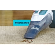 BLACK+DECKER Dustbuster Cordless 10.8V Handheld Vacuum, for Dirt and Debris, with Crevice Tool and Push-in Brush, HHVI315JO42, White