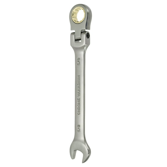 Uxcell Flex Head Ratchet Wrench 5/8" SAE 72 Tooth 12 PT Ratchet Combination Wrench