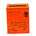 thumbnail image 5 of DOLITY Galvanized Iron Wall Post Postbox Letter Letterbox Mail Mailbox Orange, 5 of 5
