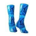 thumbnail image 5 of Uemuo Blue Shell Pattern Women's Crew Socks, Soft Durable Breathable Moisture-Wicking with Odor Control Cotton socks, 5 of 9
