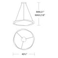 thumbnail image 4 of WAC Lighting Eternal 41" LED 3000K Modern Metal Pendant in Chrome/White, 4 of 4