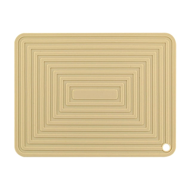 Monstrate Waterproof Dish Drying Mat Hot Pot Holder Draining Mat Dish Resistant Heat Suministros de limpieza para el hogar amarillo 29x23x0.35cm