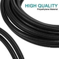 thumbnail image 3 of 3/8 Inch x 50 Ft Split Wire Loom Tubing , Protective Split Cable Conduit, Black, 3 of 6