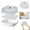 White, variant on Microwave Oven Steamer Meals In Minutes! Stackable Microwave Vegetable Steamer Utensils With Lid Micro Cookware Heating Bowl For Kitchen Cooking Dish Lunch Cooking Utensils Easy To Use