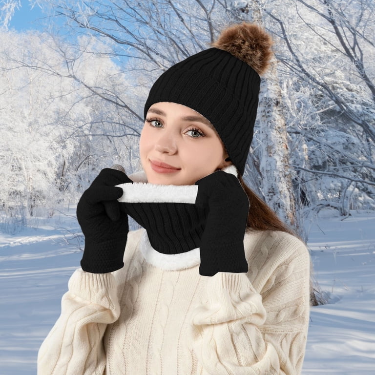 Winter Hat Scarf Gloves Set for Women & Men - 3-in-1 Acrylic  display picture 2