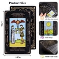 thumbnail image 4 of Cartas de tarot con guía y bolsa de transporte de lino, 78 cartas de tarot clásicas originales, juego de adivinación con significados para principiantes y expertos, 4 of 6