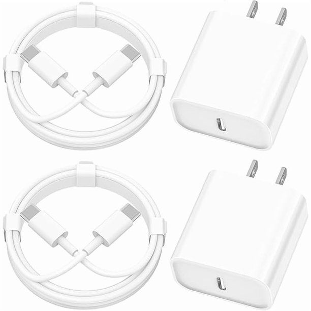 Chenchen iPhone 17 16 15 Charger Fast Charging 2Pack 20W Apple iPad USB C Fast Wall Charger Block with 6FT USB Type C to C Cable for iPhone 17 16 15 Pro Max/iPhone 16 15 Plus/iPhone Air/iPad Pro