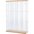 thumbnail image 2 of Clear Minifigures Display Case Acrylic Display Case with Black Base 2 Tier Showcase with 6 Grids Wall Mounted Storage Box, 2 of 9