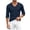 Dark Blue, variant on Men's Long Sleeve V-Neck T-Shirt Soft Breathable Basic Tee Everyday Casual Top