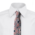 thumbnail image 2 of Native Necktie, Animal Motifs Circles, Dress Tie, 3.7", Vermilion Dark Blue, by Ambesonne, 2 of 3