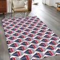 thumbnail image 2 of 3'x5' Area Rugs, Navy Blue Red Boat Indoor Outdoor Area Rug for Living Room Bedroom, Nautical Anchor Rudder Coastal Washable Bathroom Rugs Kitchen Floor Carpet Mats Home Decor Aesthetic, 2 of 8