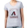 thumbnail image 4 of Women's G-III 4Her by Carl Banks Heather Gray Arizona Diamondbacks Super-Slim Fit Lightweight Team Logo Graphic V-Neck, 4 of 5