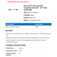 thumbnail image 2 of Rear Left CV Axle Assembly - Compatible with 2007 - 2011 GMC Acadia AWD 2008 2009 2010, 2 of 2