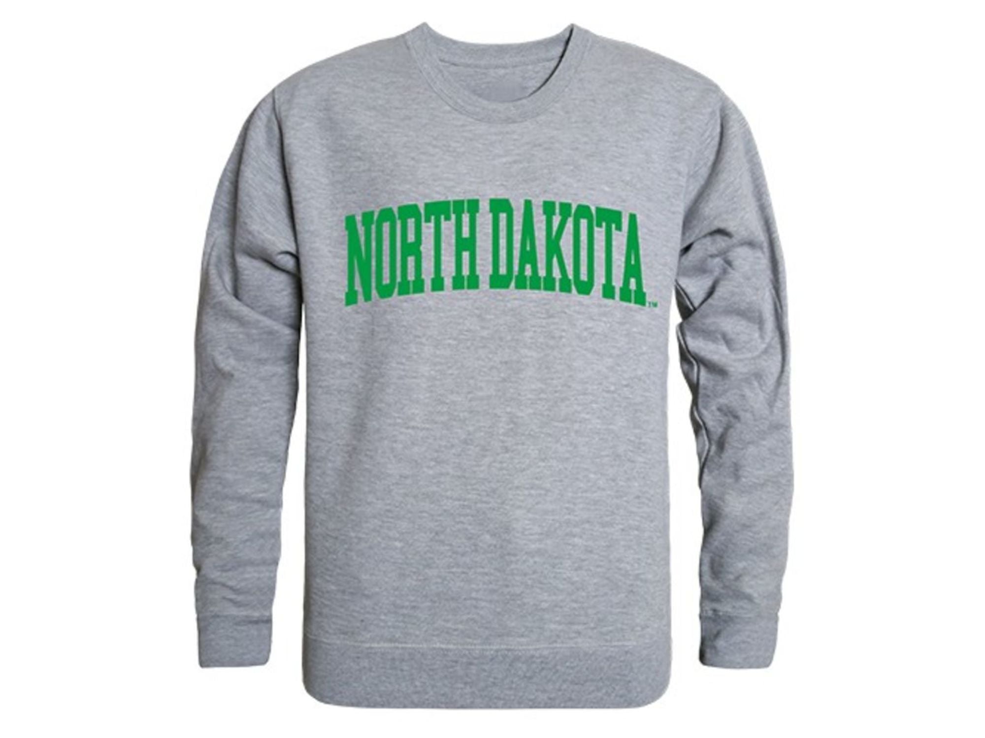 W Republic und University of North Dakota Game Day Crewneck Pullover Sweatshirt Sweater Heather Grey, Large
