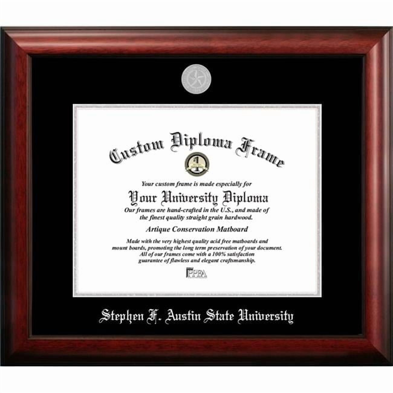 Campus Images TX945SED-1411 14 x 11 in. Stephen F Austin State University Silver Embossed Diploma Frame
