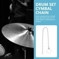 thumbnail image 4 of WEUVEB Cymbal Sound Enhancer Cymbal Extension Chain Alloy Silver 1Pcs, 4 of 8