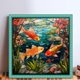 thumbnail image 2 of Hilo Algodón Bordado Punto Cruz Vidrieras 11CT Pez Dorado 50x50cm, 2 of 9