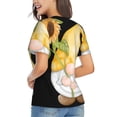 thumbnail image 3 of Vsdgher Sunflower Gnomes5 Women Shirts V Neck Short Sleeve Tops T-Shirt Basic Tees, S to 3XLMedium, 3 of 5