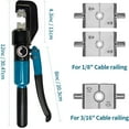 thumbnail image 5 of Hydraulic Crimping Tool - 1/8" Wire Rope Crimping Tool with 9  Sets (12 AWG to 2/0 AWG) for /Welding Cables & Electrical Wires, 5 of 6