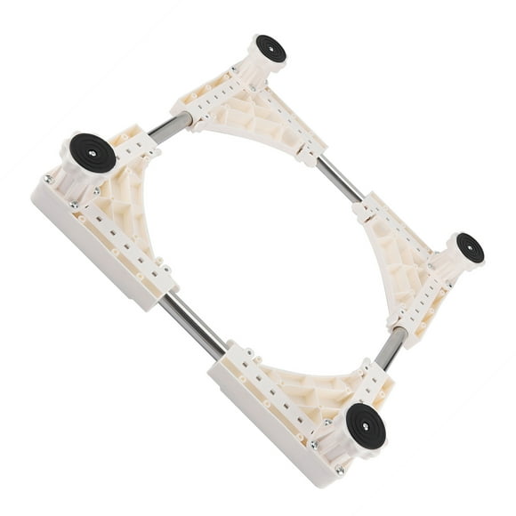 Base Ajustable ANGGREK Soporte para lavadora y Refrigerador PP + Acero inoxidable Blanco 4 pies 8 pies