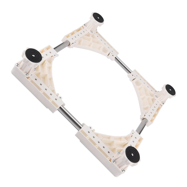 Base Ajustable ANGGREK Soporte para lavadora y Refrigerador PP + Acero inoxidable Blanco 4 pies 8 pies