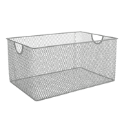 YBM HOME Kitchen Pantry Organizer Wire Mesh Open Storage Bin for Organizing Supplies 12 x 7.8 x 5.8