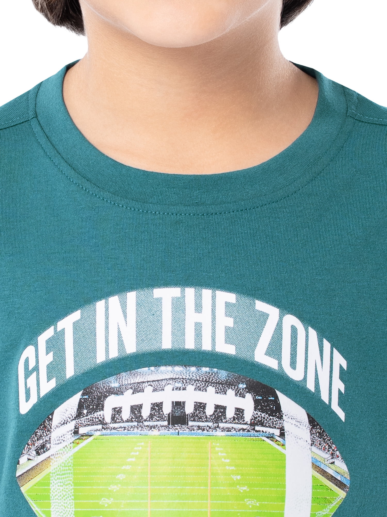 Athletic Works Boy's Short Sleeve Graphic T-Shirt, Sizes 4-18 & Husky