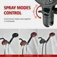 thumbnail image 5 of sumerain Matte Black 3 Way High Pressure Showerhead Combo,2-in-1 Shower Head with Handheld Shower 8 Spray Settings, 5 of 11