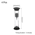 thumbnail image 2 of Uxcell 3 Minute Sand Timer, 4pack Small Sandy Clock, Count Down Sand Glass Black, 2 of 5