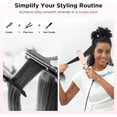 thumbnail image 2 of Prizm Hair Straightener Brush, 20s Fast Heating, Negative Ions Hair Straightening Brush with Less Frizz, 4 Temp Settings & LED Display, Anti-Scald Design, Gift for Women, Dual Voltage, Pink, 2 of 8