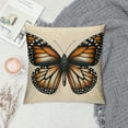 thumbnail image 2 of GOSMITH  Vintage Butterfly Throw Pillow Covers Modern Butterflies Pattern Decorative Square Flower Print Cushion Pillowcases for Couch Sofa Home Living Room Car Decor, 2 of 5