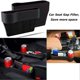 thumbnail image 5 of Organizador de espacio para asiento de automóvil, caja de almacenamiento universal para automóvil, soporte para teléfono, cuero multifunción, agua para automóvil, línea roja negra, 5 of 5
