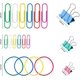 thumbnail image 2 of Clips para carpetas, clips de papel, 240 piezas, clips de oficina de colores, fijados con abrazaderas de papel, clips para frotar, 2 of 4