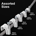 thumbnail image 3 of Clips para cables Marvelity, 500 unidades, blancos, 4 mm, 5 mm, 6 mm, 8 mm, 10 mm, 3 of 7