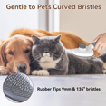 thumbnail image 4 of Euqvunn Cat & Dog Grooming Brush – Self-Cleaning Slicker Brush for Shedding, Removes Loose Fur & Tangles, Gentle & Skin-Friendly, Perfect for All Coat Types – Gray, 4 of 14