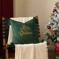 thumbnail image 2 of chaungfeng Christmas Pillow Cover, Merry Christmas Embroidered Decorative Sofa Cushion Cases with Tassel, 45x45cm Holiday Decor, Soft Fabric, for Living Room, Bedroom, Chair, 2 of 6