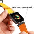 thumbnail image 3 of PINHEN Straps Compatible with Apple Watch Series 9 8 7 6 5 4 3 2 1 SE Strap 38mm 40mm 41mm Double Color Leather Strap Reversible iWatch Wristband for Women Men, 3 of 7
