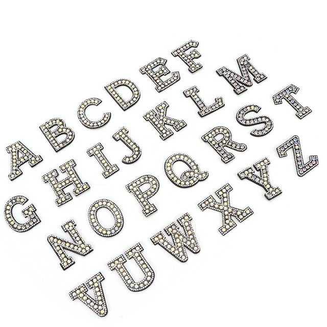 Clothes Accessories,26Pcs Letter Applique Rhinestones Clothes Patches Clothes Sewing Accessories Unmatched Quality