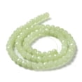 thumbnail image 4 of U8MO 20Strand Faceted Rondelle Imitation Jade Glass Bead Strands Jewelry Making 8x6mm-Pale Green, 4 of 5