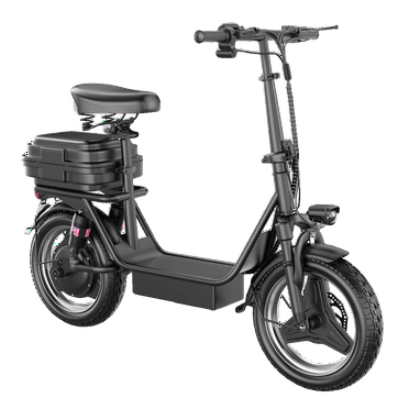 AVBDJOY Commuter Electric Scooter for Adults - Foldable Scooter with Seat 500W High speed brushless 48V - 25MPH 35 Miles 330lbs Max Load E Mopeds for Adults (Black)